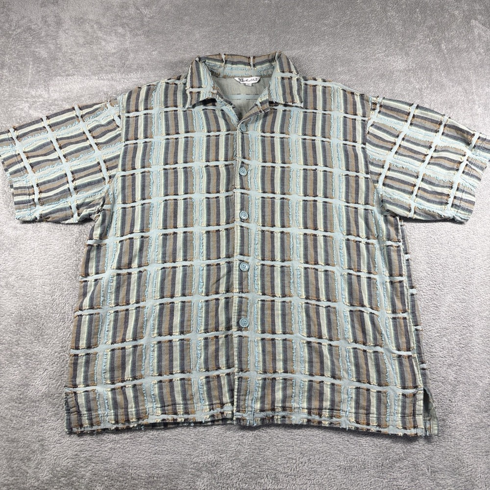 Maltas Short Sleeve Button Up Shirt With Patch Work Size XL